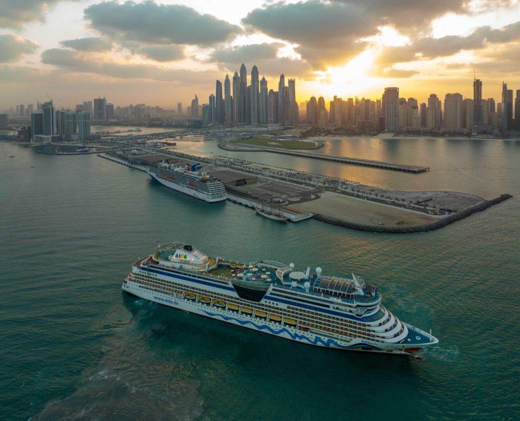 Dubai Harbour Welcomes First Cruise Ship AIDAbella - Shamal Holding